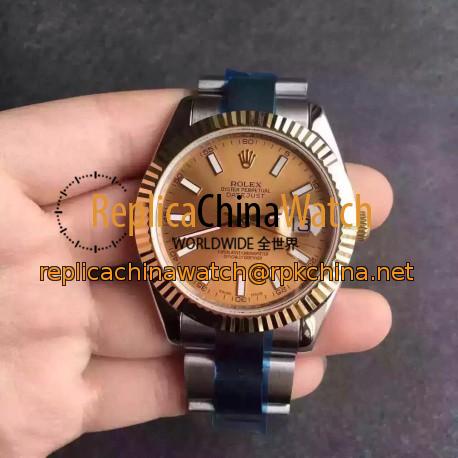 Replica Rolex Datejust II 116333 V5 41MM Stainless Steel & Yellow Gold Champagne Dial Swiss 2836-2