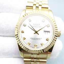 Replica Rolex Datejust 116238-0079 36MM Yellow Gold Rhodium Dial Swiss 2836-2