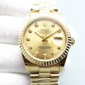 Replica Rolex Datejust 116238 36MM Yellow Gold Champagne Dial Swiss 2836-2