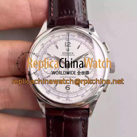 Replica Rolex Chronographe 66658 BP Stainless Steel White Dial Swiss Lemania Run 9@SEC