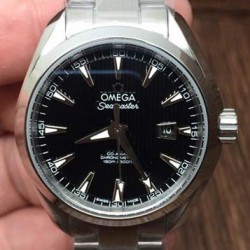 Replica Omega Aqua Terra Lady 34MM Stainless Steel Black Dial Swiss 8520