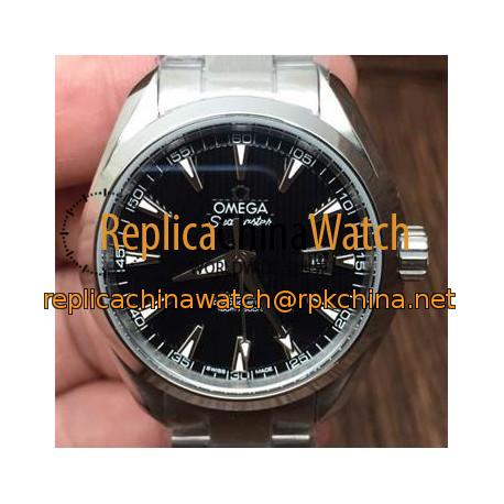 Replica Omega Aqua Terra Lady 34MM Stainless Steel Black Dial Swiss 8520