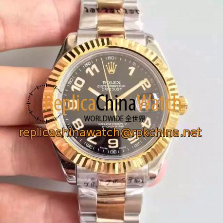 Replica Rolex Datejust 41 126333 41MM NF Stainless Steel & Yellow Gold Black & Arabic Dial Swiss 2836-2