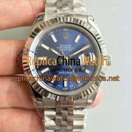 Replica Rolex Datejust II 116334 41MM NF Stainless Steel Blue Dial Swiss 2836-2