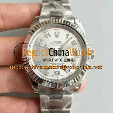 Replica Rolex Datejust II 116334 41MM NF Stainless Steel Rhodium Dial Swiss 2836-2