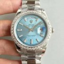 Replica Rolex Day-Date 40 228396TBR 40MM KW Stainless Steel & Diamonds Blue Dial Swiss 3255