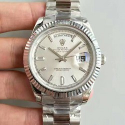 Replica Rolex Day-Date 40 228239 40MM KW Stainless Steel Sundust Dial Swiss 3255