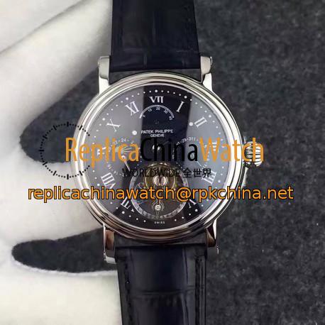 Replica Patek Philippe Grand Complication Tourbillon Stainless Steel Black Dial Swiss Tourbillon