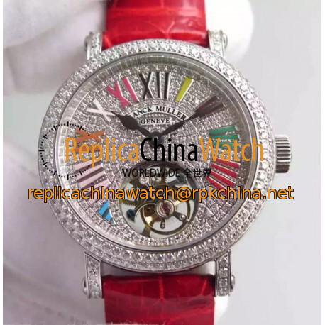 Replica Franck Muller Color Dreams Tourbillon Imperial Stainless Steel & Diamonds Diamonds Dial Swiss Tourbillon