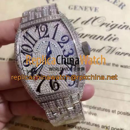 Replica Franck Muller Cintre Curvex Color Dreams FM 5850 SC D CD SUNSET OG Stainless Steel&Diamonds Diamonds Dial Swiss 2824-2