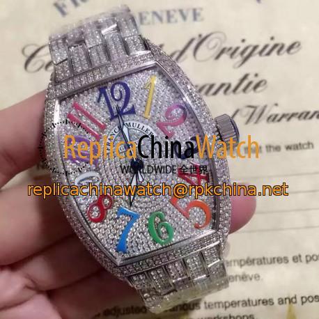 Replica Franck Muller Cintre Curvex Color Dreams FM 5850 SC D CD SUNSET OG Stainless Steel&Diamonds Diamonds & Color Dial Swiss 