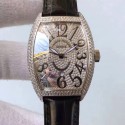 Replica Franck Muller FM 8880 SC DT D6 CD OG Stainless Steel & Diamonds Diamonds Dial Swiss 2824-2