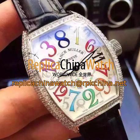 Replica Franck Muller Crazy Color Dreams FM 8880 CH COL DRM Stainless Steel White Dial Swiss 2824-2