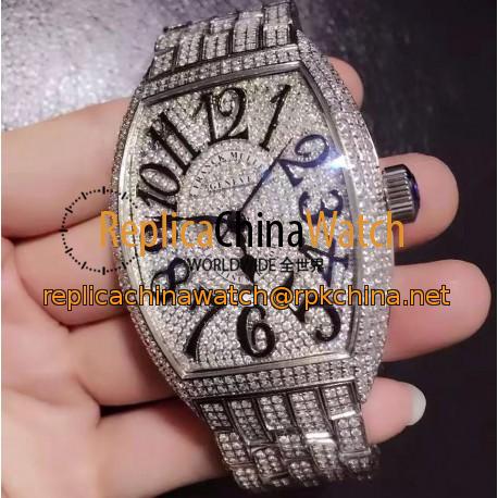 Replica Franck Muller Casablanca FM 8880 SC DT D6 CD OG Stainless Steel & Diamonds Diamonds Dial Swiss 2836-2