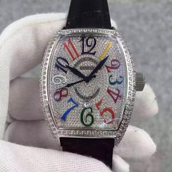 Replica Franck Muller Cintree Curvex Color Dreams FM 8880 SC DT D6 CD OG Stainless Steel & Diamonds Diamonds & Color Dial Swiss 