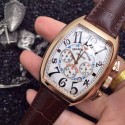 Replica Franck Muller Cintree Curvex Chronograph FM 8880 CC AT Rose Gold White Dial Swiss 7753