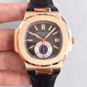 Replica Patek Philippe Nautilus Chronograph 5980R JF Rose Gold Black Dial Swiss CH28-520C