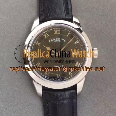 Replica Patek Philippe Calatrava 5296 Stainless Steel Black Dial Swiss 324SC