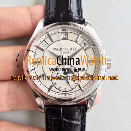 Replica Patek Philippe Annual Calendar 5205G-001 Stainless Steel White Dial Swiss 324SQALU 24H/206