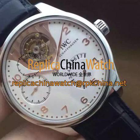 Replica IWC Portuguese Tourbillon Mystery IW504204 Stainless Steel White Dial Swiss 50900