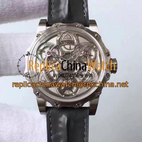 Replica Antoine Preziuso Tourbillon of Tourbillons Stainless Steel Silver Dial Swiss AFP-TTR-3X