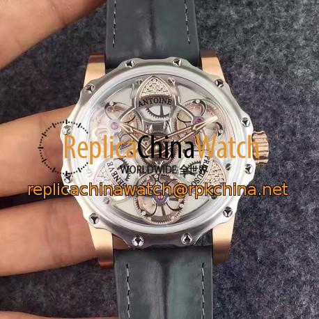 Replica Antoine Preziuso Tourbillon of Tourbillons Rose Gold & Diamonds Silver & Diamonds Dial AFP-TTR-3X