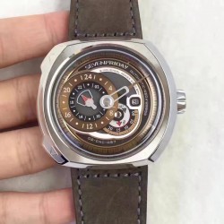 Replica SevenFriday Q Series Q2/01 Stainless Steel Brown Dial Miyota 8219