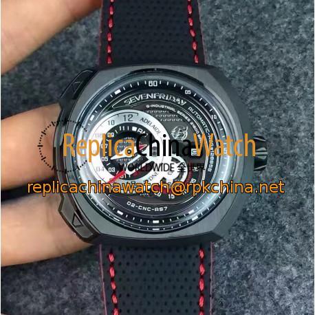 Replica Sevenfriday Q Series Q3/04 Bullrush Rally 2016 Limited Edition PVD Black Dial Miyota 8219