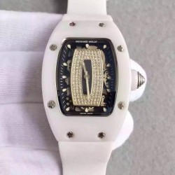 Replica Richard Mille RM07 Ladies Ceramic Black & Diamonds Dial M6T51