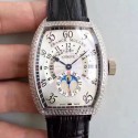 Replica Franck Muller Cintree Curvex FM 7880 Stainless Steel & Diamonds White Dial Swiss 2824-2