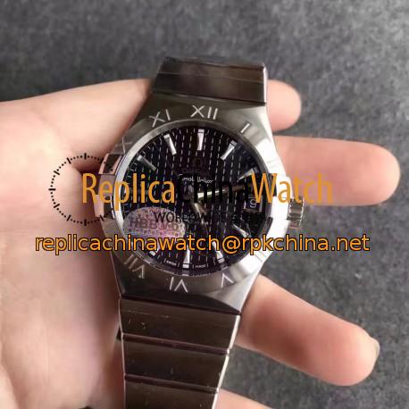 Replica Omega Constellation 123.10.38.21.01.002 38MM V6 Stainless Steel Black Dial Swiss 8500