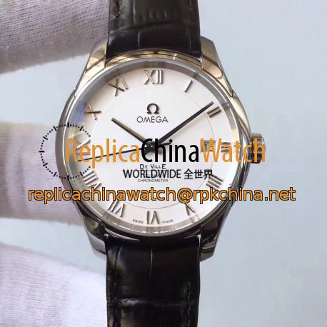 Replica Omega De Ville 431.13.41.21.02.001 41MM MK Stainless Steel White Dial Swiss 8500