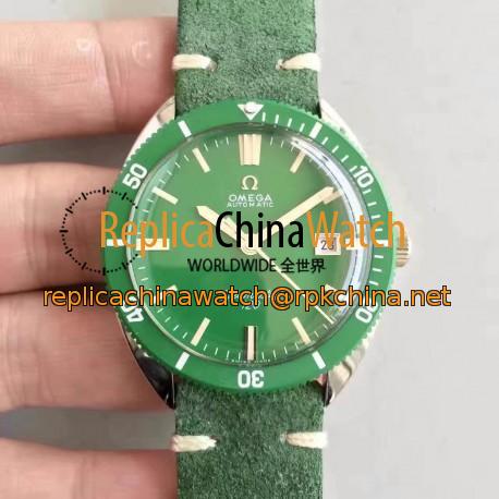 Replica Omega Seamaster 120 Vintage 135.0027 1969 JH Stainless Steel Green Dial Swiss 2824-2