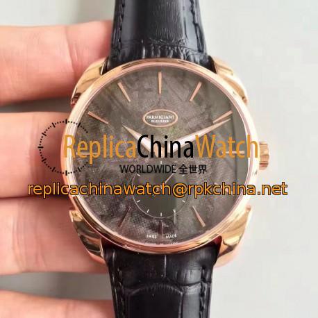 Replica Parmigiani Fleurier Tonda PFC267-1000600-HA3141 Rose Gold Meteorite Black Dial Swiss PF701