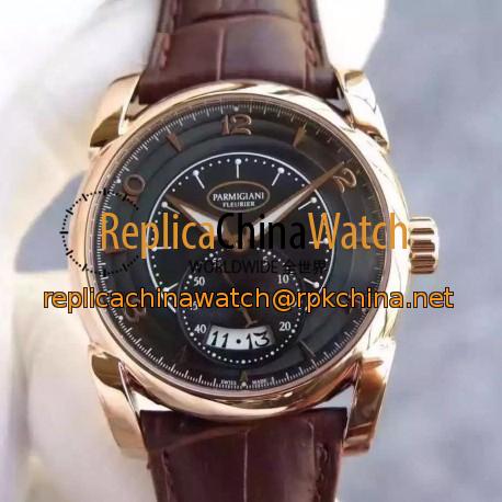 Replica Parmigiani Fleurier Kalpa Tonda PF012506 Rose Gold Black Dial Swiss PF331