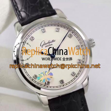 Replica Glashutte Original Senator Excellence 1-36-01-01-02-01 GF Stainless Steel White & Diamonds Dial Swiss Calibre 36-01