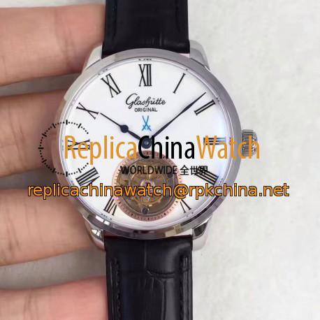 Replica Glashutte Original Senator Meissen Tourbillon 1-94-11-01-01-04 Stainless Steel White Dial Swiss Tourbillon