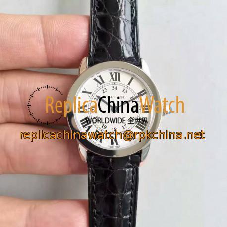 Replica Ronde Solo De Cartier Ladies W6700155 29MM K11 Stainless Steel White Dial Swiss Quartz