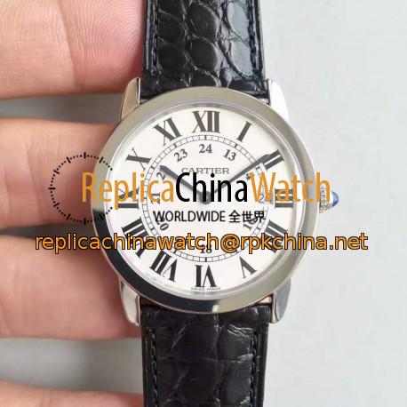 Replica Ronde Solo De Cartier W6700255 36MM K11 Stainless Steel White Dial Swiss Quartz