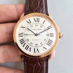 Replica Ronde Solo De Cartier W6701009 42MM TW Rose Gold White Dial Swiss 2892