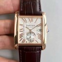 Replica Cartier Tank MC WGTA0014 JF Rose Gold White Dial Swiss 1904MC