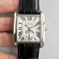 Replica Cartier Tank MC W5330003 JF Stainless Steel White Dial Swiss 1904MC