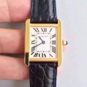 Replica Cartier Tank Solo Ladies W5200024 24MM x 31MM TW Yellow Gold White Dial Swiss Quartz