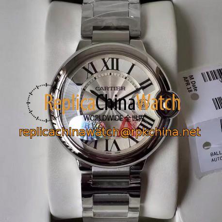 Replica Ballon Bleu De Cartier W69012Z4 42MM V6 Stainless Steel Silver Dial Swiss 2892