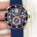 Replica Calibre De Cartier Diver WGCA0010 42MM TF Rose Gold Blue Dial M9015