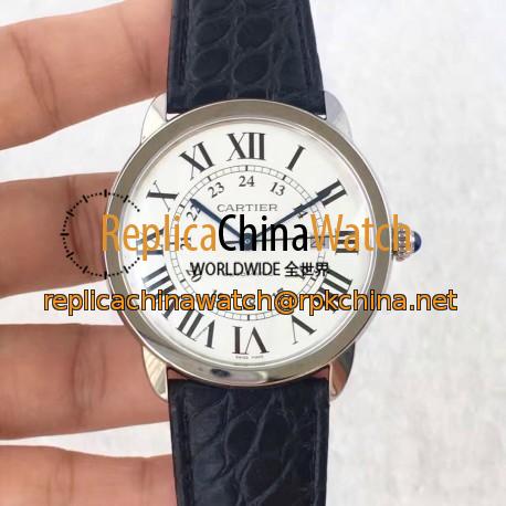 Replica Ronde Solo De Cartier W6701010 42MM UT Stainless Steel White Dial Swiss 2892