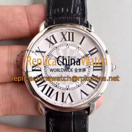 Replica Ronde Luis Cartier W6801004 42MM UT Stainless Steel Silver Dial Swiss 430MC