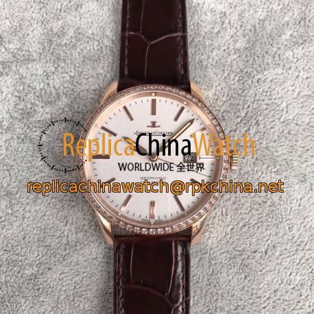 Replica Jaeger-LeCoultre Geophysic True Second 8012520 N Rose Gold & Diamonds White Dial Swiss Calibre 770