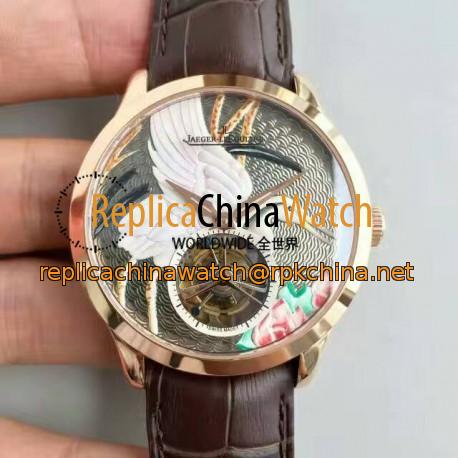 Replica Jaeger-LeCoultre Master Grand Tourbillon Enamel Q16634E6 N Rose Gold Bird Dial Swiss Tourbillon