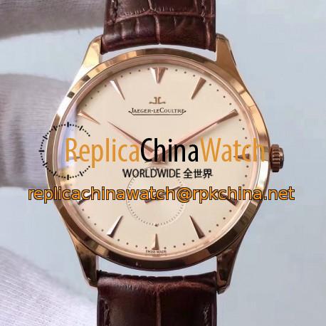 Replica Jaeger-LeCoultre Master Grande Ultra Thin Small Second 1352520 ZF Rose Gold Cream Dial Swiss Calibre 896